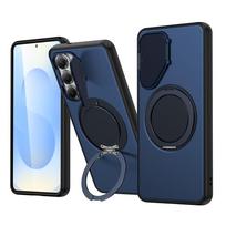 case for Samsung S26 S25 S24 plus ultra Magnetic ring Lens flip 360 bracket protective cover full coverage WIth Kickstand plain Galaxy S26 mėlyna