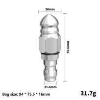 Pressure Washer Sewer Jetter Nozzle Drain Cleaning Nozzle 1/4  Quick Connector 5000 PSI For Drain Jetting Hose Stainless Steel