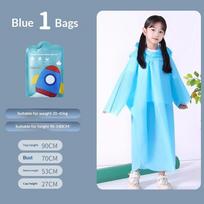 Disposable Children's Raincoat Extended Onesie Suitable For Children To Carry School Bags Long Rain Poncho one size mėlyna