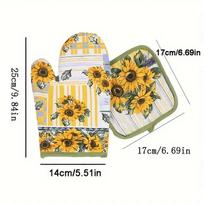 2Pcs/set Oven Mitts Anti-scalding Gloves Microwave Oven Gloves Insulation Pot Holder - Kitchen Baking Cooking Accessories