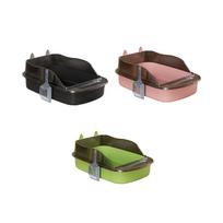 Open Top Pet Litter Box Toilet Sand Box Anti Splashing Bedpan High Sided Sifting Litter Tray for All Kinds of Cat Litter žalia