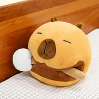 25-40cm Cute Wooden Fish Capybara Plush Toy Kawaii Stuffed Animal Fluffly Fatty Capybara Doll Throw Pillow for Girls Gifts Decor 25cm ruda