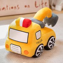 Fire Engine Excavator Plush Toy Stuffed Soft Fire Truck Plush Dolls Kids Hug Sleep Pillow Birthday Gifts Valentine's Day Present 25cm