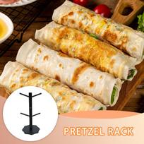 Pretzel Holder Bagel Stand Tree Shaped Rack With Stable Base Wood Organizer With 6 Arm For Wedding Catering Birthday Buffet CN