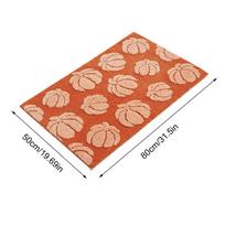 Halloween Ghost Pumpkin Bathroom Mat Non-slip Microfiber Bathroom Rugs Absorbent Floor Rug for Entrance Bedroom Kitchen Bathroom