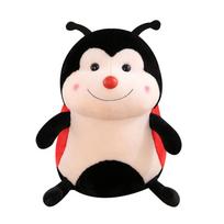 Simulate Cute Beetle Seven Star Ladybug Stuffed Plush Toy Children Birthday Gift 23cm 0.16kg raudona