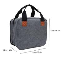 Photo Printer Bag Elastic Band Polyester Sturdy Handles Portable Photo Printer Carrying Bag Detachable Divider for Travel šviesiai pilka spalva