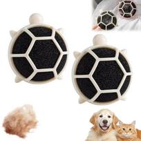 2PCS Household Pet Hair Remover Machine Washed Tortoise Sticky Sponge Reusable Suitable For Washing Machine Dryer Black