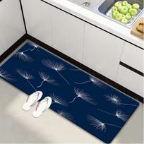 Navy Blue Dandelion Runner Rug Non Slip Washable Long Hallway Carpet for Kitchen Bedroom Minimalist Home Decor 40X120CM