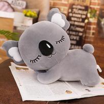 Naujas Simuliacinis Koalos Pliušinis Žaislas Minkštas Animacinis Gyvūnas Koala Kawaii Iškamša Lėlė Lova Sofa Pagalvė Miego Pagalvė Draugai Kalėdinė Dovana 35cm pilka spalva