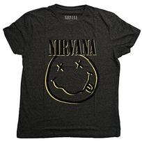 Nirvana T Shirt Inverse Smiley Brindle S Black S