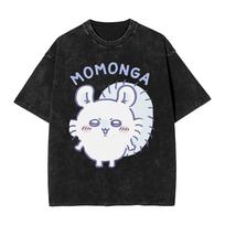 Washed T Shirt KURIMANJU TACO Chiikawas Hip Hop Vintage TShirts High Street Streetwear Short Sleeve Graphic Tops Tees Men Women 2XL