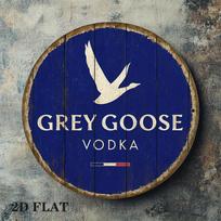 Grey Goose Vodka Vintage Aluminum Sign  cm Round French Decor Wall Plaque 20x30cm（7.8x11.8inch）