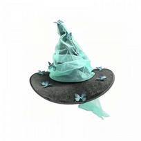 Durable Witch Hat Pleated Cosplay Dress Up Hat Halloween Party Butterfly Witch  Halloween Makeup