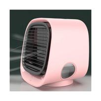 (Pink) Cooler Humidifier Mini Electric Fan Portable Air Conditioning Fan Desktop Office balta