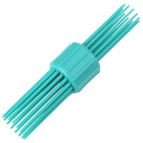 Double Sided Stand-up Roll Comb Retro Wavy Styling Salon mėlyna