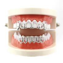 1Pcs Hip Hop Teeth Top And Bottom Mouth Teeth Grills Fashion Removable sidabras