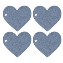 4Pcs Thickened Anti-scald Heat Resistant Pad Heart Outline Anti-scald Mat  Countertop Protection