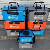 Sulankstomas EVA žuvies kibiras ir įrankių dėžė: Nešiojama žuvies laikymo ir vandens semimo krepšys žvejybai 30# with Shoulder Strap - No Handle