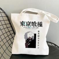 Japonijos Anime Kaneki Ken Tokyo Ghoul Drobės Krepšys Harajuku Gotiško Stiliaus Pirkinių Krepšys Didelės Talpos Moteriškas Krepšys Rankinis Krepšys Vintažinis Krepšys 24*26cm