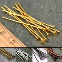 100 vnt./pakuotėje Auksinės/Varinės/Rodio galvutės vinys papuošalų gamybos reikmenims DIY reikmenys 20MM bronza