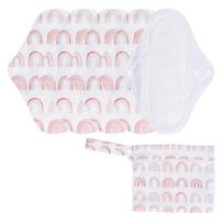 5 vnt. plaunamų menstruacinių įklotų, gerai sugeriančių vandenį, patogių, kvėpuojančių, daugkartinio naudojimo higieninių įklotų