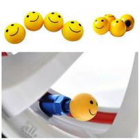 1 Pc Motorcycle Bike Bicycle Tire/Rim Valve/Wheel Air Port Dust-proof Cover Stem Cap/Caps Smile Face Cute Desing Easy to Install
