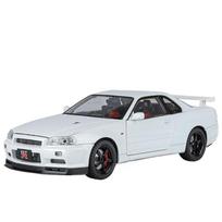 1/18 Nissan Skyline GTR R34 Alloy Car Model Sound and Light Pull Back Children's Toy Collectibles Birthday Gift balta