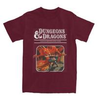 Vyriški „Dungeon Dragon“ marškinėliai Pagrindinio rinkinio iliustracijos 100% medvilnė Viršutiniai marškinėliai Vasariniai Juokingi Trumpomis rankovėmis Apvalia kaklo iškirpte Hipio raštas Didelis dydis S