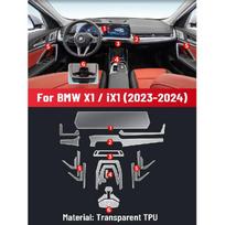 Anti-scratch Car Interior Center Console Media Dashboard Navigation TPU Protector Film For BMW X1 iX1 U11 U12  2024 Sticker Left rudder driving