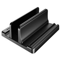 Dual-Slot Vertical Laptop Stand Holder Adjustable Double Desktop Notebook Dock Space-Saving for MacBook HP Dell Chrome Book iPad