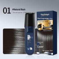 Mary Elizabeth Plant-Based Hair Dye & Styling Comb - Gray Coverage & Hair-Friendly Touch-Up