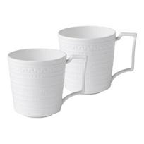 Wedgwood Italijos reljefinio kaulinio porceliano puodelių rinkinys