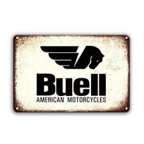 Buell Motociklų Metalo Ženklas Rustiškas Sienų Menas Garažui Vyro Urvo Dekoras aliuminis 30x40cm(11.8x15.7inch) black
