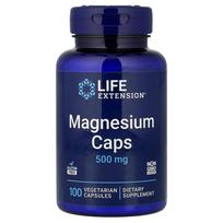 Life Extension Magnesium Capsules 500mg Veggie Capsules, 100 Counts