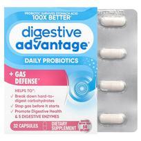Schiff Digestive Advantage Daily Probiotic + Gas Defense Capsules, 32 Count 32 pcs - 1 ea