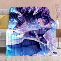 Demon Slayer Anime Flanelinis pledas - Minkštas šiltas Puikiai tinka sofai, patalynei, stovyklavimui, kelionėms, biurui, namų dekoravimui - QJY 75x90cm