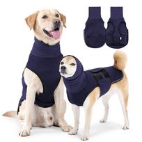Noise-proof Dog Calming Hoodie Anxiety Relief Reflective Pet Earmuff Noise Protection Breathable Dog Vest Jacket Small Large Dog XS mėlyna