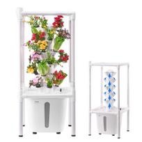Hydroponic Growing System with Grow Light, 30 Pods Vertical 6 Tiers Hydroponic Tower, Home Hydronic Garden with Water Pump, Plants Germination Kit for