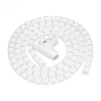 2m 3m 5m Cable Winder Spiral Wire Wrap Cord Protector Storage Pipe Management Cable Organizer 10mm X 2m balta