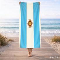 Argentinos Vėliavos Paplūdimio Rankšluostis Greitai Džiūstantis Be Smėlio Paplūdimio Antklodė Kelionėms Baseinui Stovyklavimui W40*H60(CM)