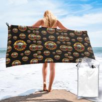 Guns N Roses Beach Towel Soft Microfiber Quick Dry Absorbent Quick Towels For Bath W40*H60(CM)