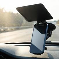 Universalus sulankstomas telefono saulės skydelio laikiklis, nuo akinimo automobilio ir dviračio navigacijos laikiklis, atsparus vandeniui ir apsaugantis nuo saulės juoda