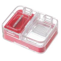 Dual Function Pill Cutter & Grinder Compact Pill Splitter With Storage Box Safe Pill Cutter For Daily Medication Case For Medica raudona