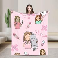 Super šilta antklodė Kelionėms Biuras Medicinos Slaugytoja Gydytojas Mėtomasis pledas Flanelinis lovatiesis Miegamajam Naujoviškas sofos-lovos uždangalas 75x90cm white