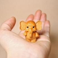 Bai Wood Carving: Cute Flying Elephant Ornament - Handmade Gift for Kids, Mascot & Home Decor Standard Size