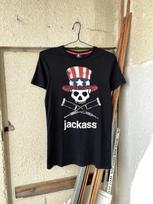 Vintage Y2K Jackass MTV Show Movie Promo Bam Margera T-Shirt Size S Black S