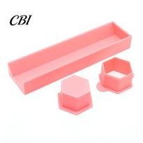 3D Biscuit Mold Hexagonal Cake Mold, Durable PLA Non-Deformable Easy Clean Baking Tool, for Uniform Flat Cookies And Biscuits rožinė