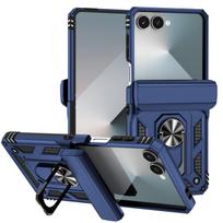 case for Samsung Flip 7 6 5 4 3 Protective cover for stand against falling shell With Holder Anti-Fingerprint tough Anti-Scratch Galaxy Z Flip7 mėlyna
