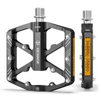 Ultralight GEWAGE Wide Flat Foot Mountain Bike Pedal Aluminum Alloy Reflector Seal 3 Bearing Mtb Bicycle Pedals Platform Pedal juoda